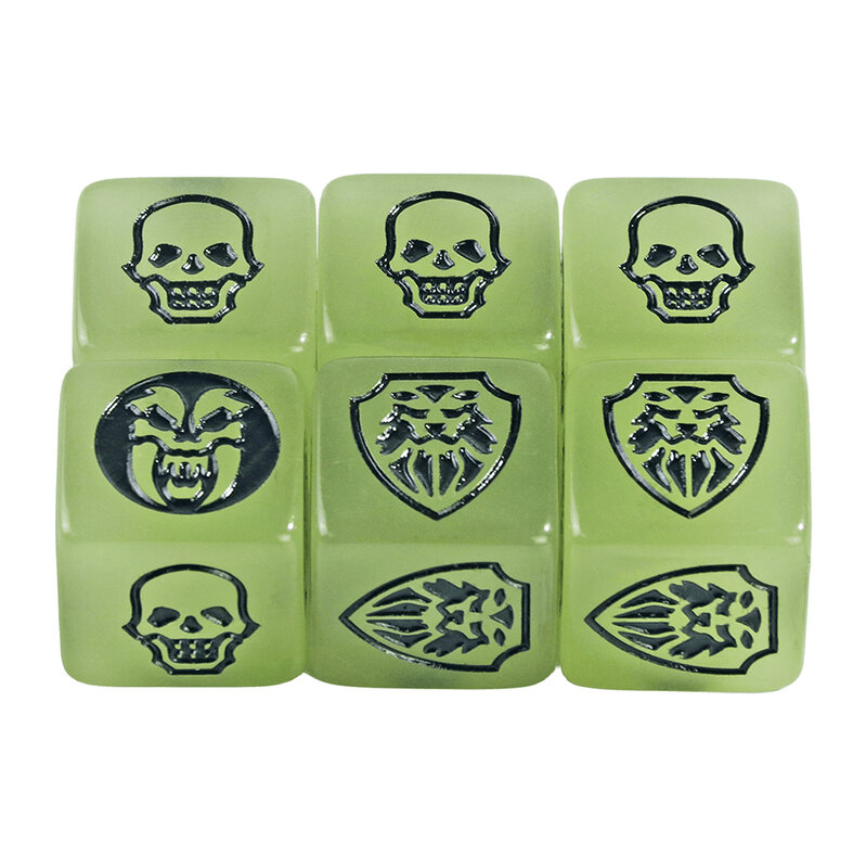 Game Dice 6pcs D6 Dice Transparent Marble Opaque Color for Board Game Table Game