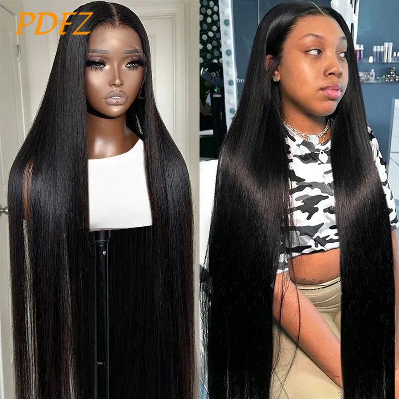 Straight Lace Front Wigs 13x4 Lace Frontal Human Hair Wig Transparent HD Lace Wig Glueless Wigs Human Hair Pre Plucked Pre Cut