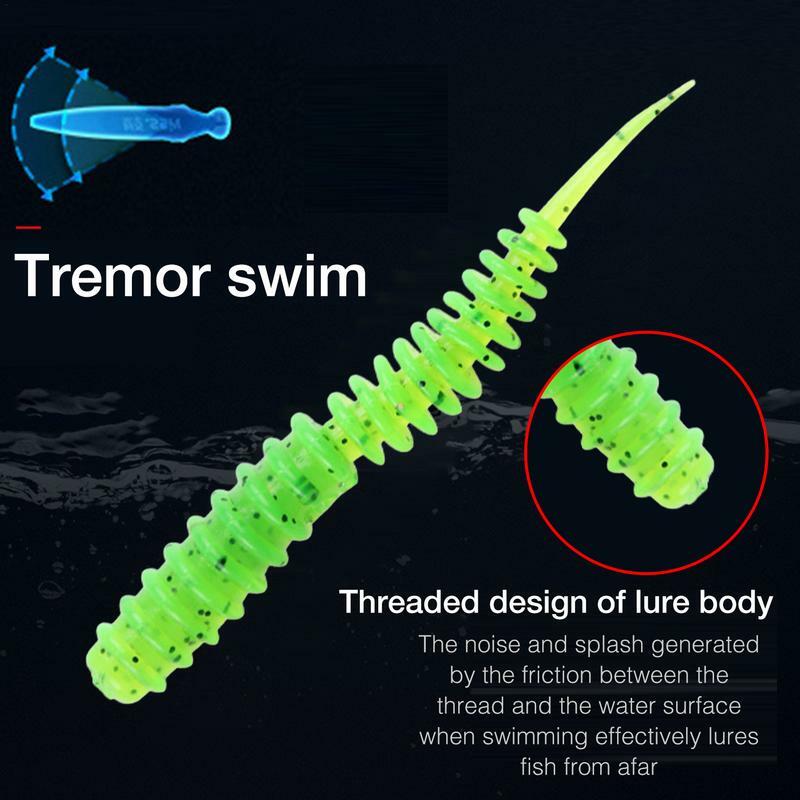 Soft Fishing Lures 1.3g 6cm Bionic Lures Stick Worms Flexible Lures Pesca Jig Trout Jig Soft Bait For Saltwater And Freshwater