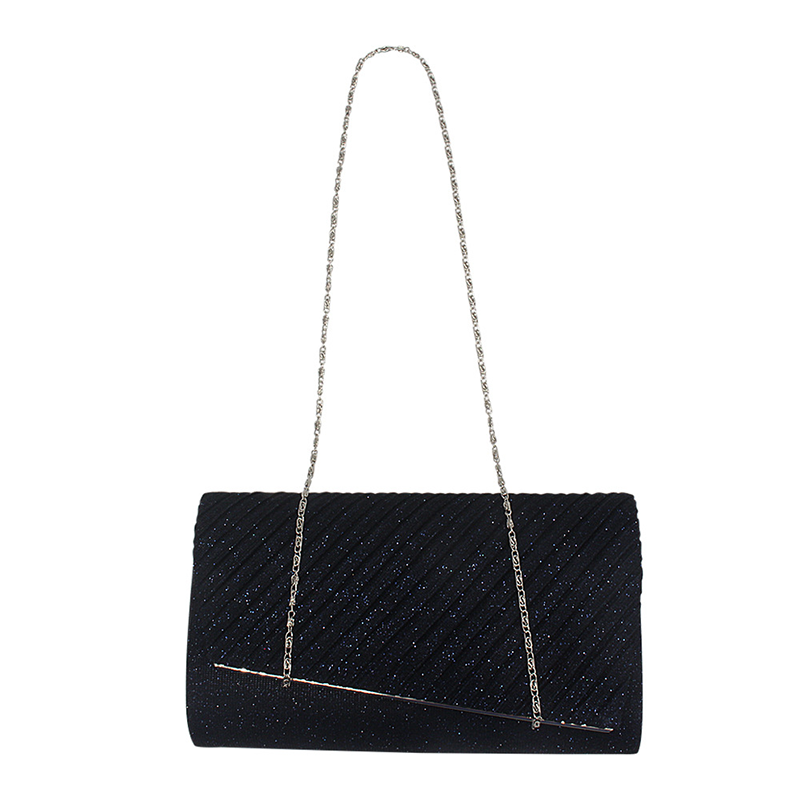 Women's Handbag Luxury Shiny Flap Bag Elegant Ruched Glitter Clutch Bag Soft Mini Square Hand Bag Purses Evening Party Packet