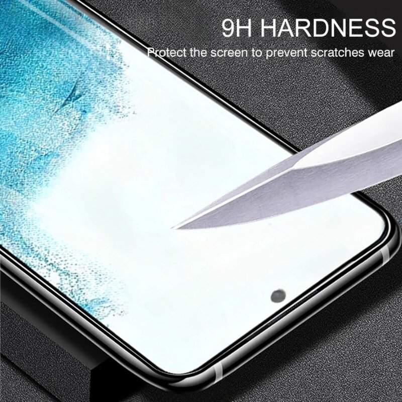 4 BH kaca temper lapisan pelindung layar, penutup penuh untuk Samsung Galaxy S24 S22 S21 S20 FE Plus 5G