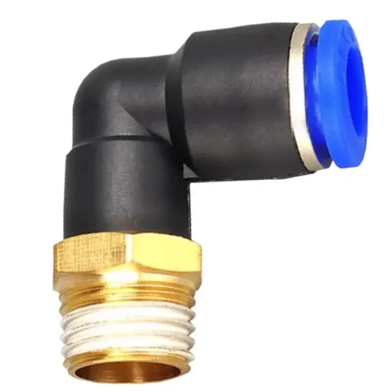 PC PCF PL PLF M5 1/8" 1/4" 3/8" 1/2" BSPT 46 8 10 12~16 mm Blue Pneumatic Air Fitting Quick Push in Release Connector Compressor