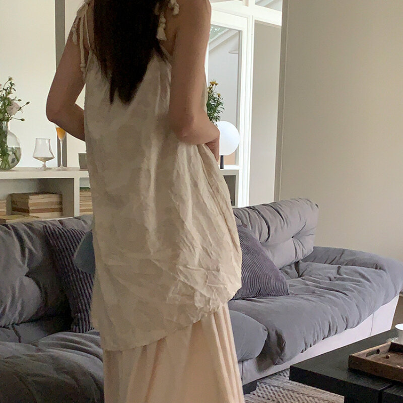 Женское винтажное платье на бретельках Mori Girl, Длинное свободное платье из хлопка и льна в стиле ретро для отдыха, лето 2024