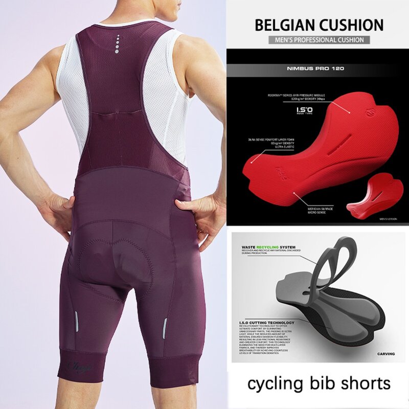 CHEJI-pantalones cortos de Ciclismo para hombre, Shorts deportivos con almohadilla de Gel, de secado rápido