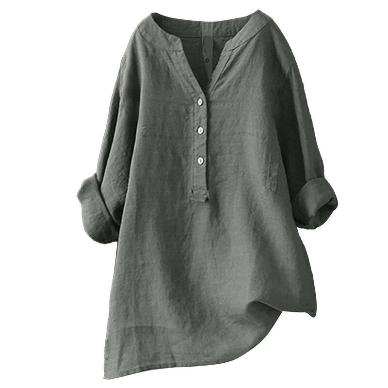 Estate 2023 camicetta di lino di cotone allentato Casual Plus Size 5XL camicia donna camicetta Oversize a maniche lunghe Vintage Blusas allentati primavera