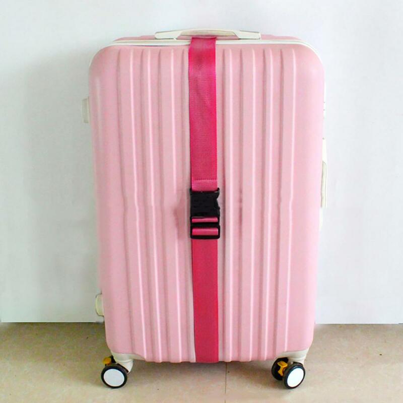 ¡Envío directo! Correa de equipaje de viaje ajustable de alta resistencia, cinturones de maleta, hebilla, accesorios de bolsa