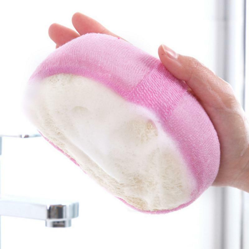 Spugna di luffa naturale palla da bagno doccia strofinare bagno doccia lavaggio pentola per il corpo spugna Scrubber spazzola per massaggio sana durevole