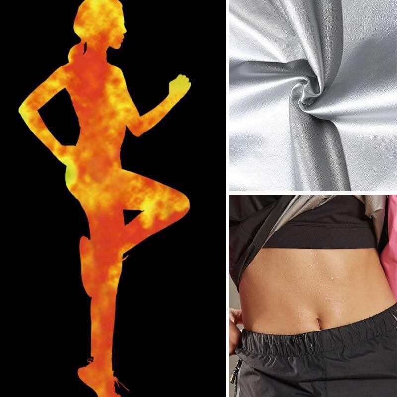 ชุดวอร์มสำหรับผู้หญิงกีฬาวิ่งเหงื่อออกทางความร้อนชุดออกกำลังกายขนาดใหญ่