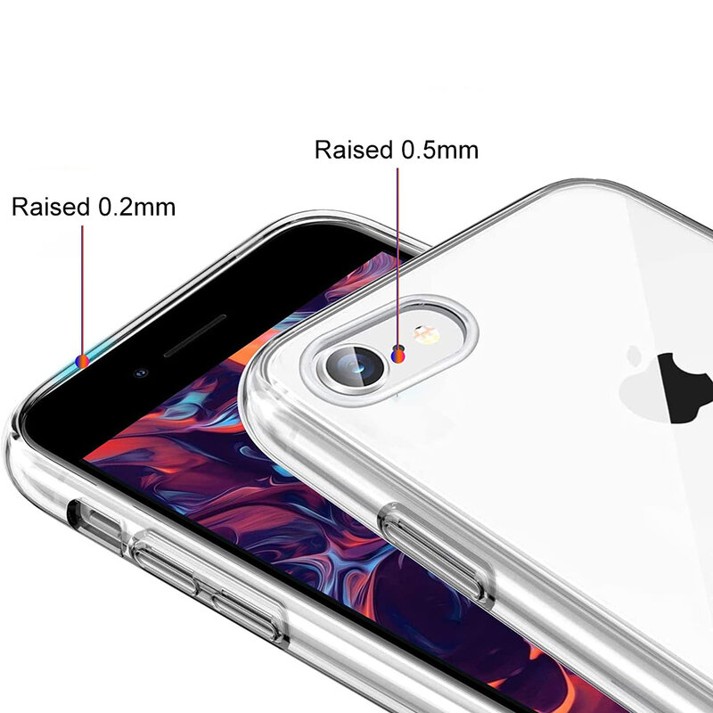 Hochwertige klare Silikon weiche Hülle für iphone se 2022 2020 7 8 universal ultra dünne Rückseite Hülle für Apple iphone se2 se3
