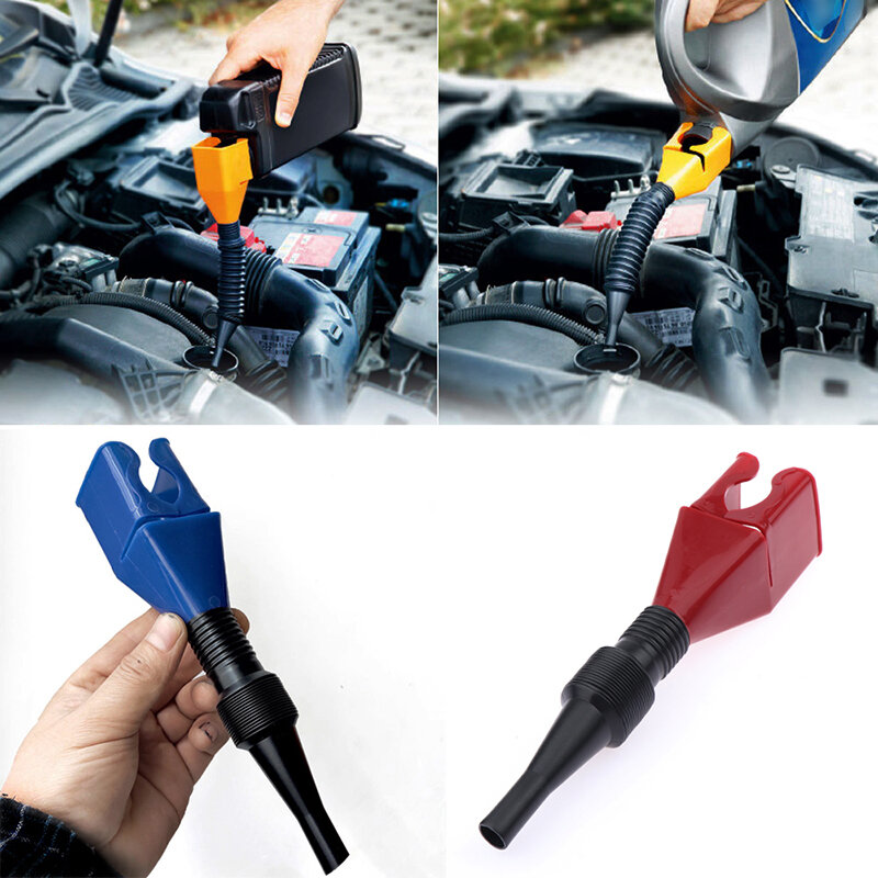 1Pc Car Refueling Funnel Gasoline Foldable Engine Oil Funnel Plastic Funnel Car Motorcycle Refueling Tool Auto Accessories