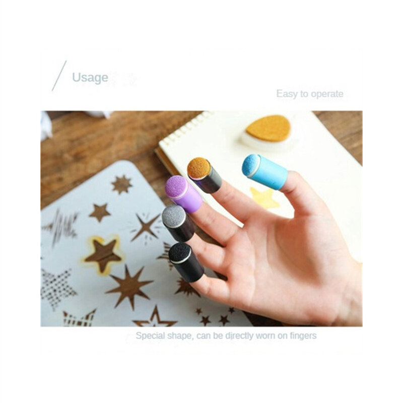 Conjunto de esponja de dedo, com caso de armazenamento, para pintura, arte, tinta, artesanato, n03 20, dropshipping