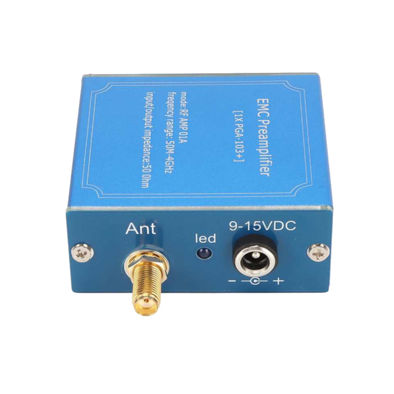 EMC EMI Signal Amplifier Module 50M‑4GHz Wideband Plug and Play DC 9‑15V High Gain LNA Module for Communication System