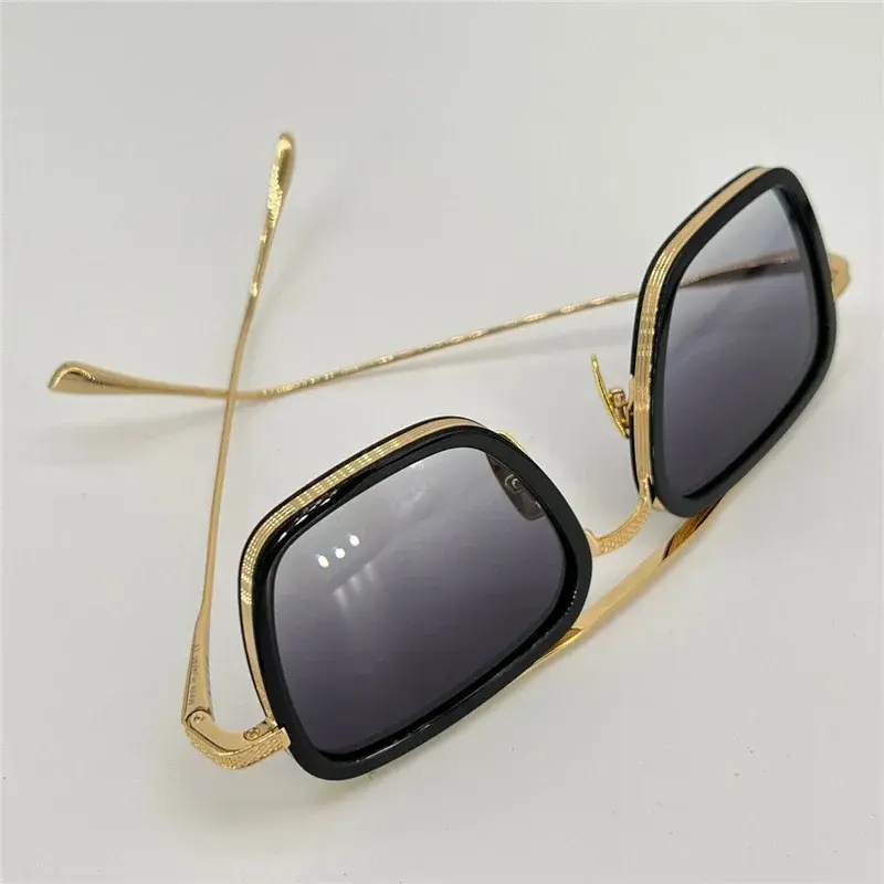 Herren Sonnenbrille für Frauen Stil Flug 006 Anti-Ultraviolett Retro Platte quadratische Vollformat Spezial Design Brillen zufällige Box