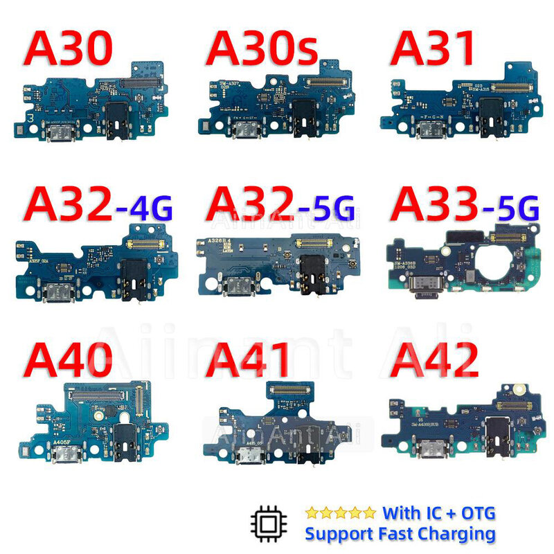 AiinAnt USB Fast Charging Dock Charger Flex Cable For Samsung Galaxy A30 A30s A31 A32 A32 A33 A34 A40 A40s A41 A42 4G 5G Parts