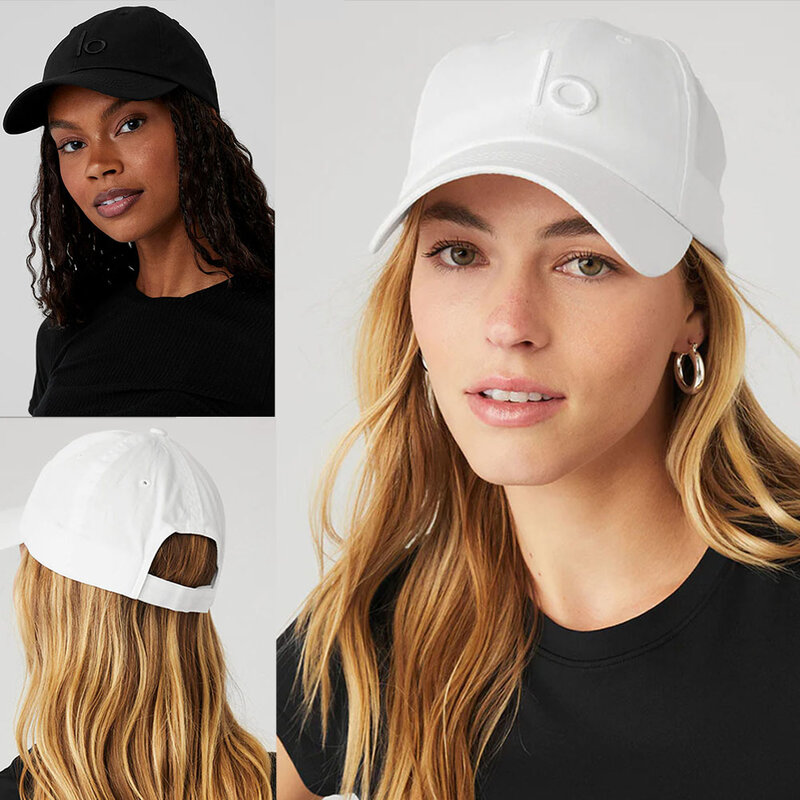 LO Yoga Embroidered Font Versatile Baseball Cap Sports Jogging Sunshade Hat Fitness Women's Gym Baseball Cap
