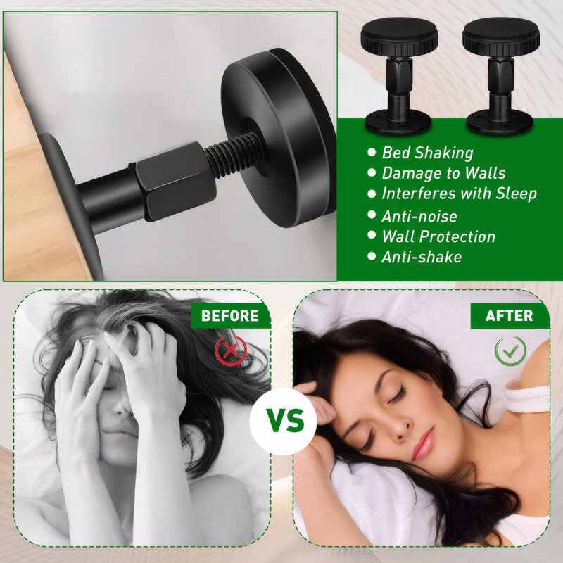 4pieces Prevent Bed Frame Movement Anti-Shake Fixer With Adjustable Threaded Anti-Shake