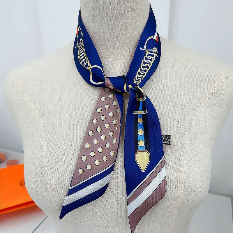 Nieuwkomers tas sjaal dot riem bedrukt zijden sjaal vrouwen kleine tas lint mode vrouw haar linten mode handband sjaals