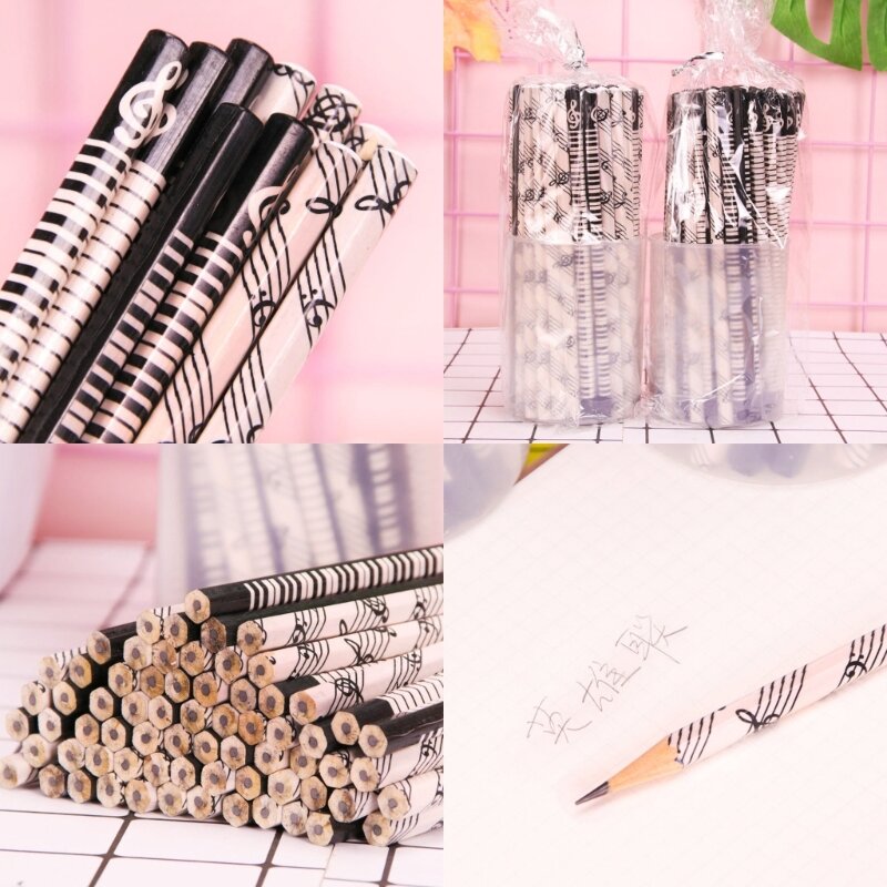 Music Note Pencils Music Pencils Music Themed Pencils with Erasers Party Favor Classroom Supplies for Students Kids