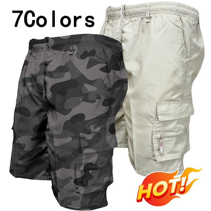 Pantalones cortos informales de verano para hombre, monos con cordón, pantalones cortos tácticos, 7 colores