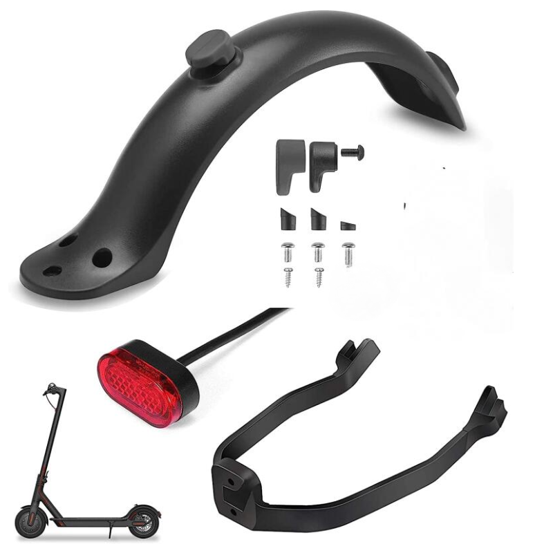 Durable Scooter Mudguard for Xiaomi Mijia M365 M187 Pro 1S Electric Scooter Tire Splash Fender Taillight Bracket Back Guard Wing