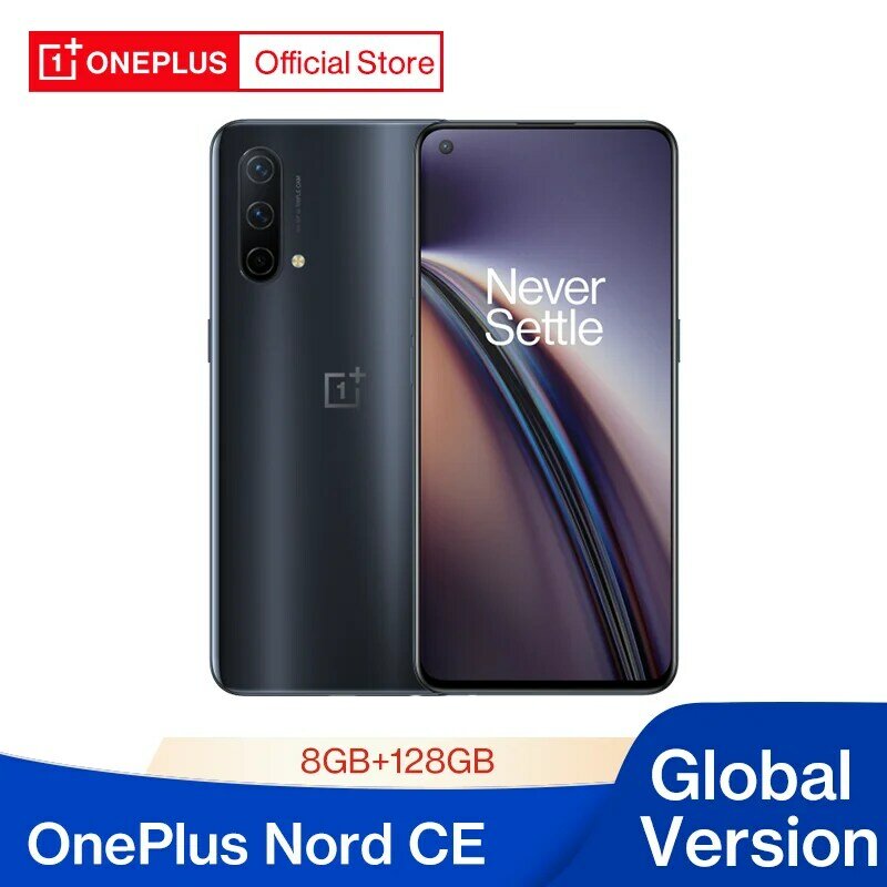 هاتف ذكي OnePlus Nord CE 5G 8GB 128GB & 12GB 256GB Snapdragon 750G شحن الاعوجاج 30T Plus OnePlus رسمي