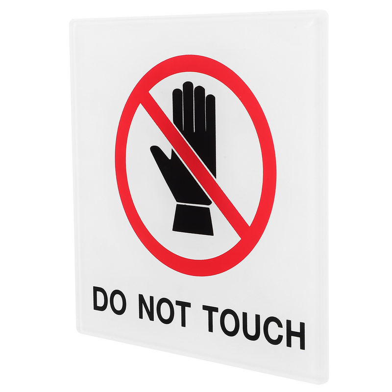 Bez dotykania znaków samoprzylepna naklejka znak bezpieczeństwa maszyna ostrzegawczy akryl nie