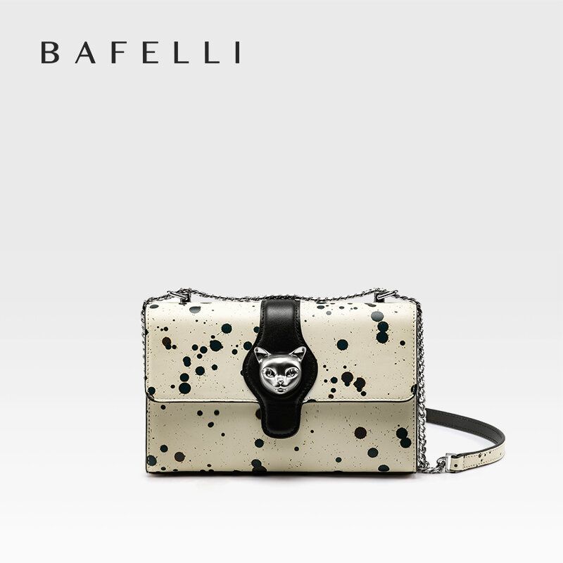 Nowe torebki damskie BAFELLI 2023 modne torby kurierskie dla kobiet na ramię z prawdziwej skóry kot luksusowa marka styl designerski