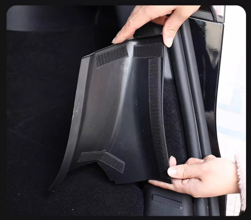 Cubierta de placa de alféizar de maletero para Tesla Model Y, Protector de carga de maletero de TPE, embellecedores protectores de inserción de alfombra lateral