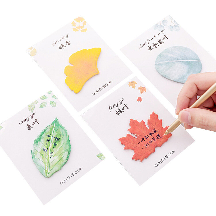 Милый креативный стикер Zhishun с изображением свежих листьев, стикер с имитацией листьев, стикер со временем, канцелярские принадлежности