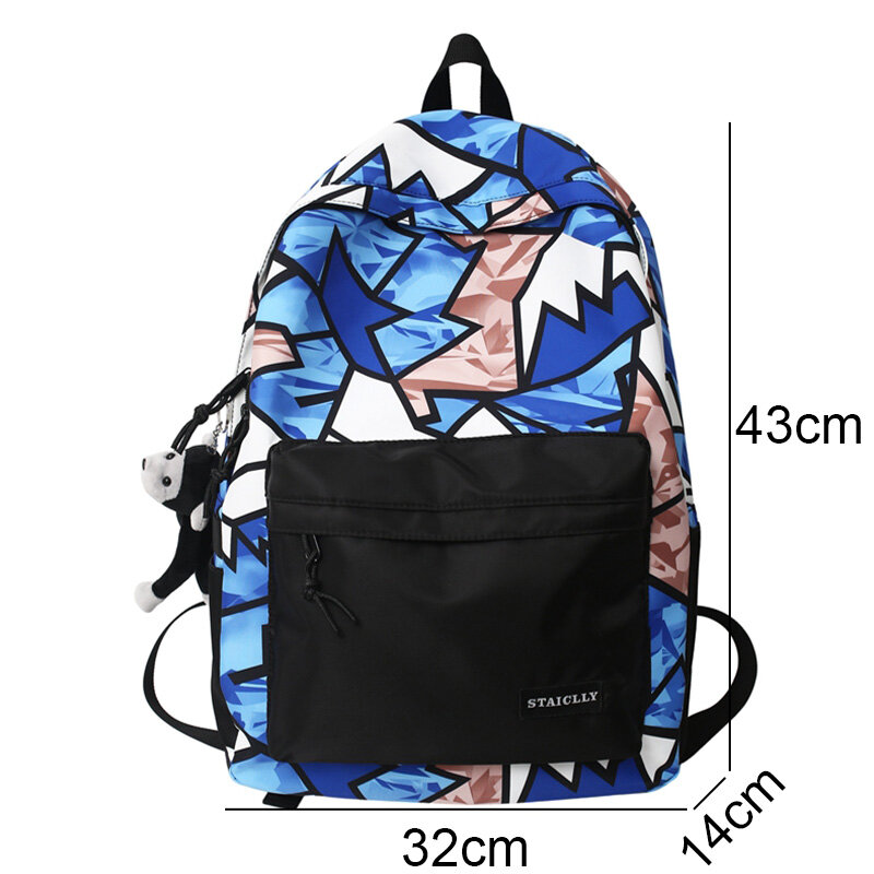 Lady Graffiti Student Backpack Girl Travel Kawaii School Bags Trendy Cool Female College Backpacks Women Laptop Book Bag Fashion