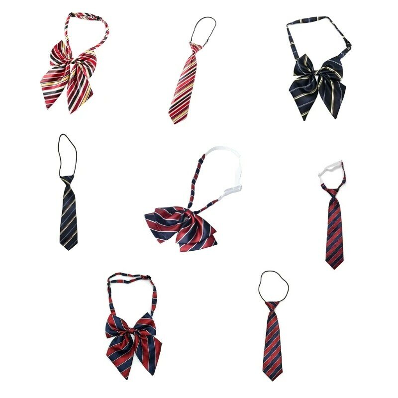 Pre-tied Neckties Kid Striped Bow Tie Pre-tied Ties For Boy Neckties Uniform Tie Dropship