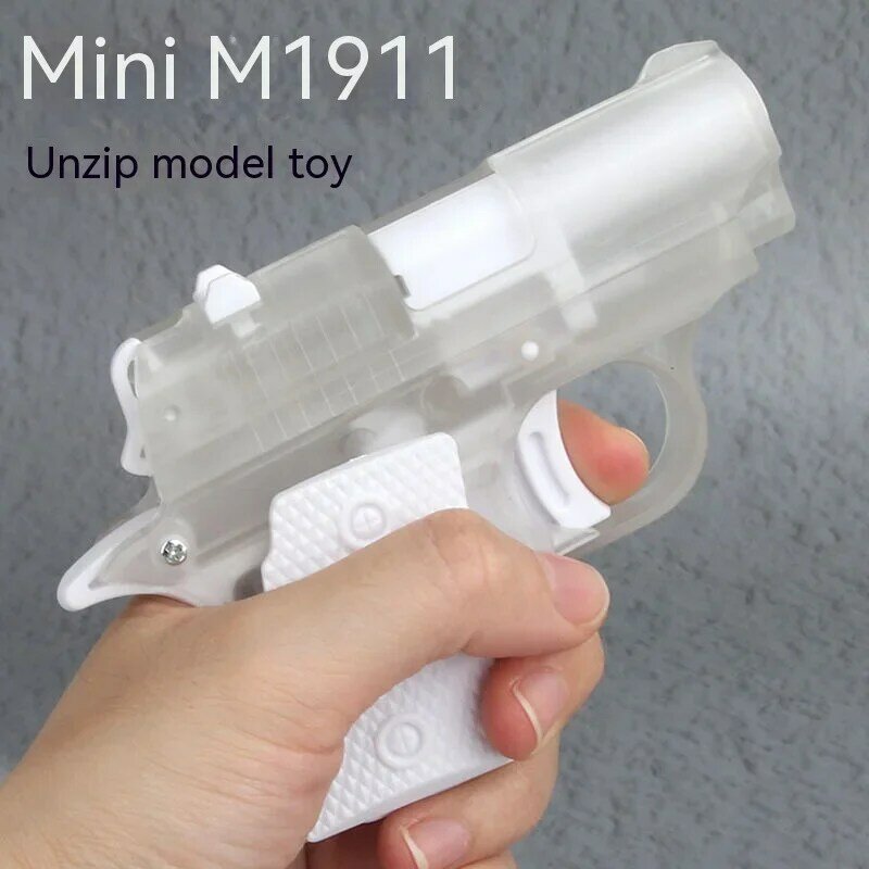 미니 1911 장난감 총 야광 투명 쉘 3D 중력 모델 총, 유행 스트레스 해소 장난감, 생일 할로윈 크리스마스 선물