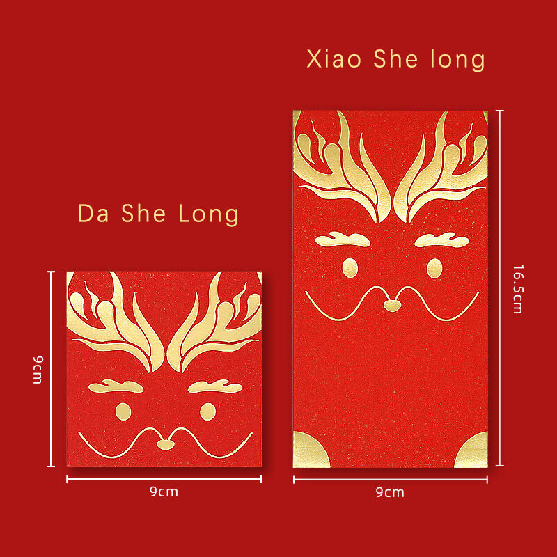 Chiński nowy rok kreskówka wzór smoka czerwone koperty wiosenny festiwal dekoracja smok rok szczęśliwe pieniądze kieszonkowy prezent na przyjęcie