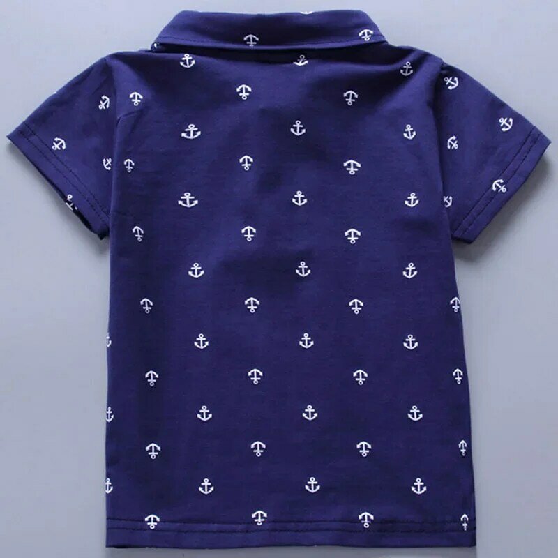 2024 Sommer Baby Jungen Hemden Kurzarm Revers Kleidung für Mädchen Baumwolle atmungsaktive Kinder Tops Outwear 12m-5y
