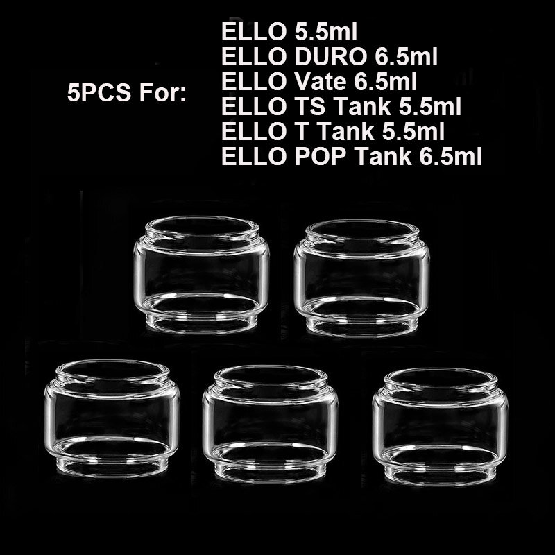 5 Stuks Bubble Glazen Tank Voor Eleaf Ello 5.5Ml Ello Duro Ello Vate Ello Ts Ello T Tank 5.5Ml Ello Pop Glazen Tank Container