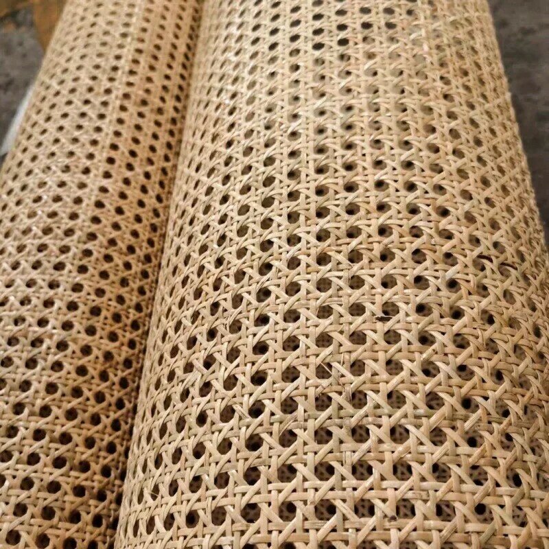 Lembaran Anyaman Rotan Alami Lebar 30-55CM Dekorasi Dinding Gulungan Rotan Indonesia Asli Meja Kursi Perabotan Bahan Perbaikan DIY