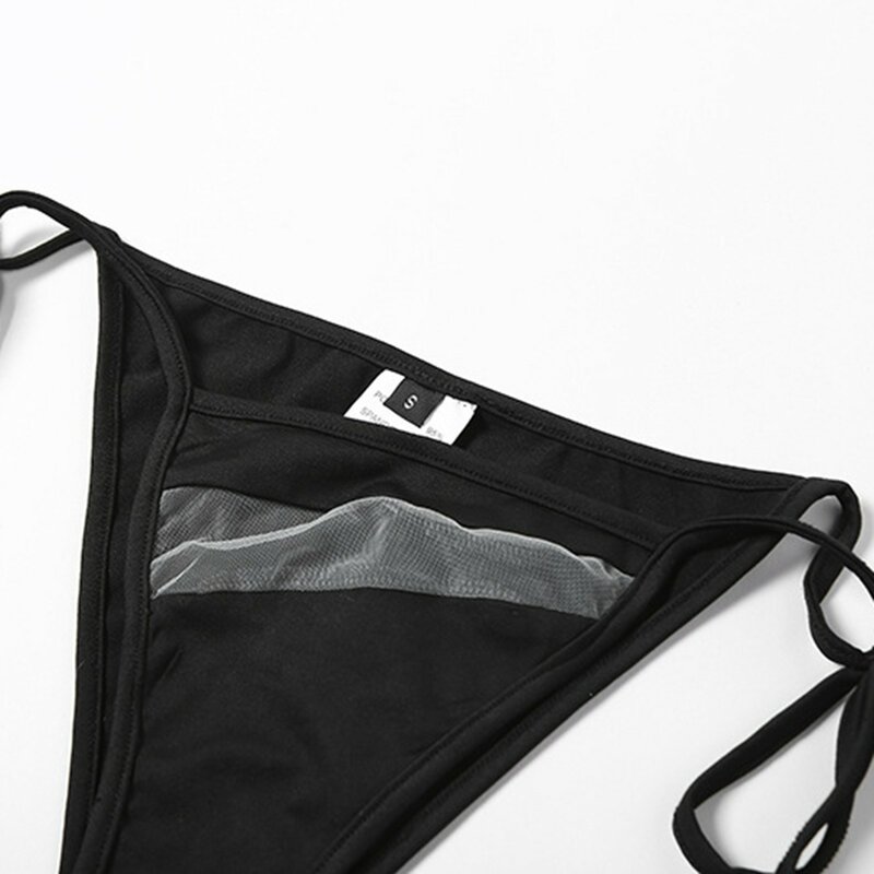 Wysokie cięcie stroje kąpielowe dla kobiet dwuczęściowe seksowne Bikini na ramię zestawy stringi mikro Bikini krawat trójkątne majtki zestaw strojów kąpielowych