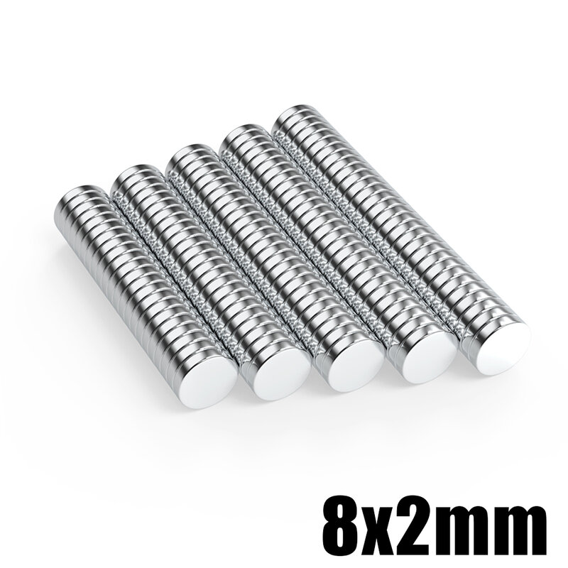 10/20/50/100/200/500Pcs 8x2 Super Strong Magnet 8mm X 2mm Round Magnetic NdFeB Neodymium magnet N35 Powerful Disc imanes 8*2
