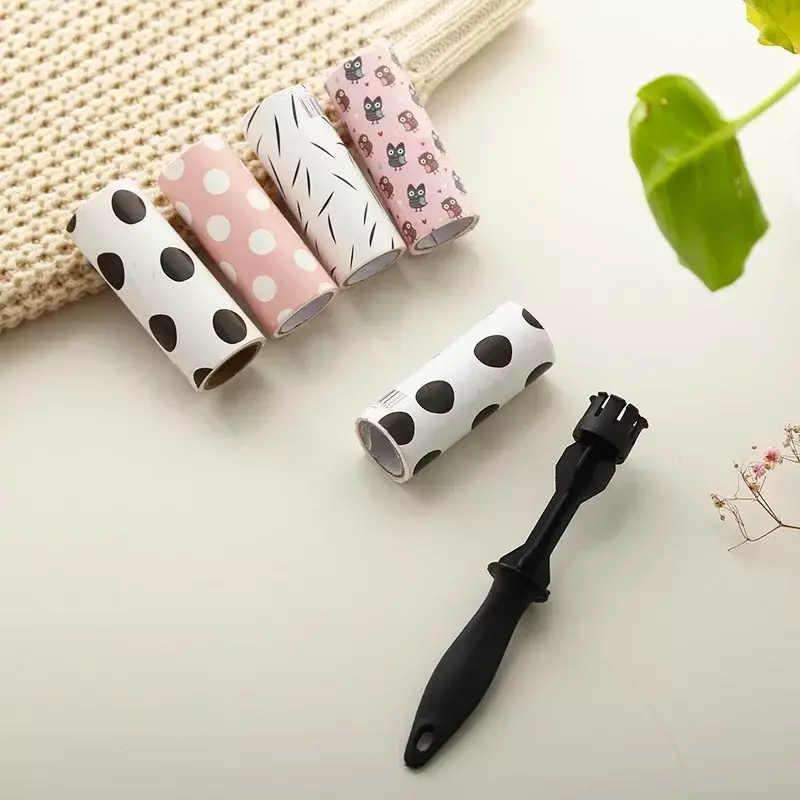 1pc Mini Lint Remover Clothes Dust Fluff Pet Hair Sticky Brush Roll Clothes Coat Sticky Lint Roller Practical Home Supplies