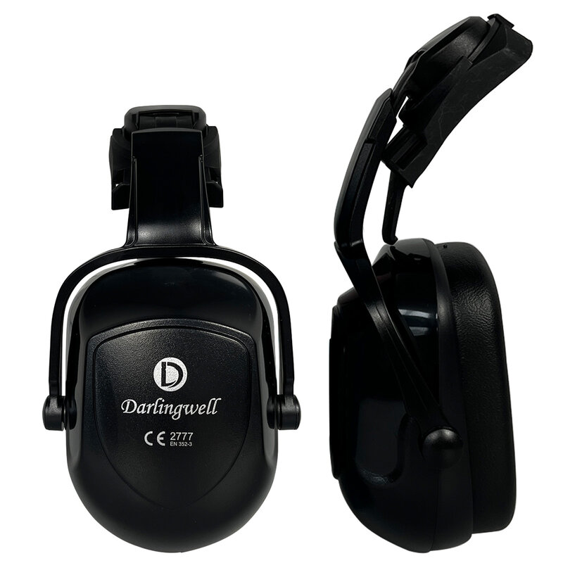نوع خوذة للأذنين حماية السمع العمل الصناعي كأس الأذن CE EN352 ANSI حامي الأذن يفشل الأذن مكافحة الضوضاء نوع قبعة الثابت