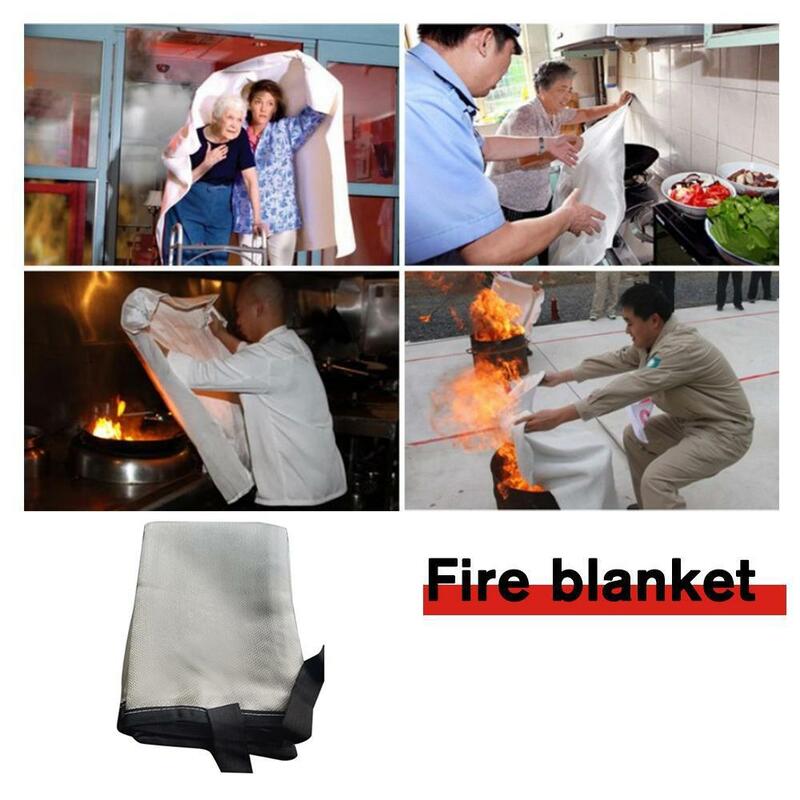 ผ้าห่มดับเพลิง1.5m × 1.5M, อุปกรณ์ดับเพลิงเพื่อความปลอดภัยในครัวเรือนผ้าห่มหนีไฟสำหรับโรงแรม