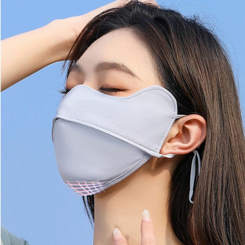 Летняя шелковая маска, дышащий солнцезащитный шарф для лица, маска для лица, маска для лица, защита глаз, УФ-защита, маска для лица, спорт