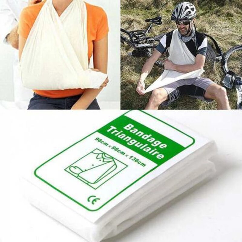 1PC Non-woven Triangle Bandage for First Aid Rescue Outdoor Emergency Arm Wrapping Fix Support Fracture Fixation Protection Belt