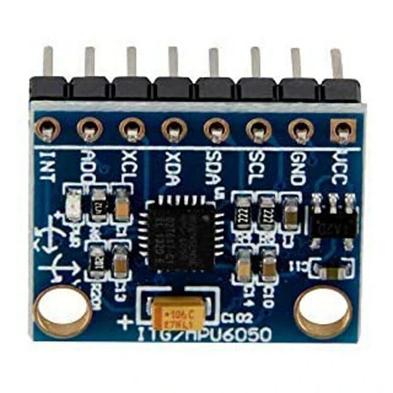 RISE-GY-521-Módulo de Sensor de acelerómetro de 3 ejes, convertidor AD de 16 bits, salida de datos IIC I2C para Arduino, MPU-6050