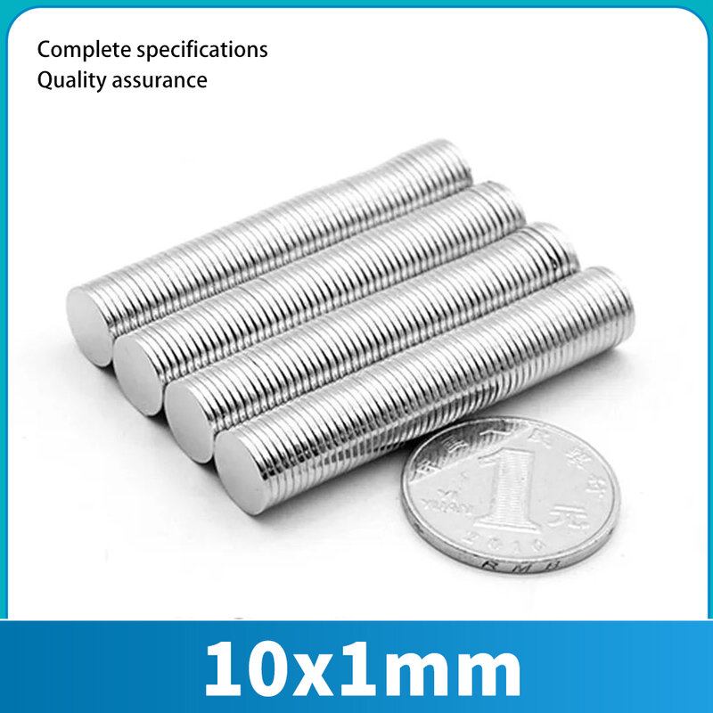 10x1mm sottile magnete forte al neodimio 10mm x 1mm magnete permanente 10*1mm potente magnete rotondo magnetico 10*1
