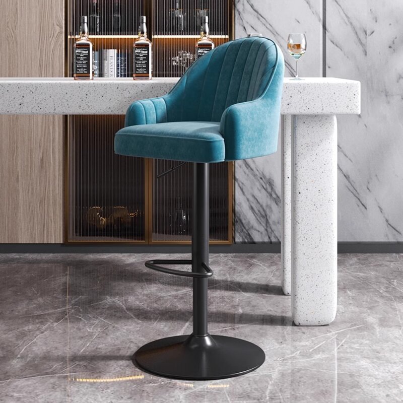 Regulowane stołki barowe z połowy wieku wysokometalowy minimalistycznego projektanta krzesła do jadalni luksusowej mody Tabourets De Bar dom umeblowanie