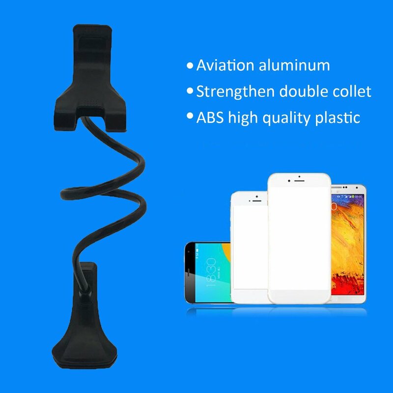 Preguiçoso do telefone móvel gooseneck suporte stents 360 rotação flexível cama mesa clipe suporte para o telefone flexível titular braço