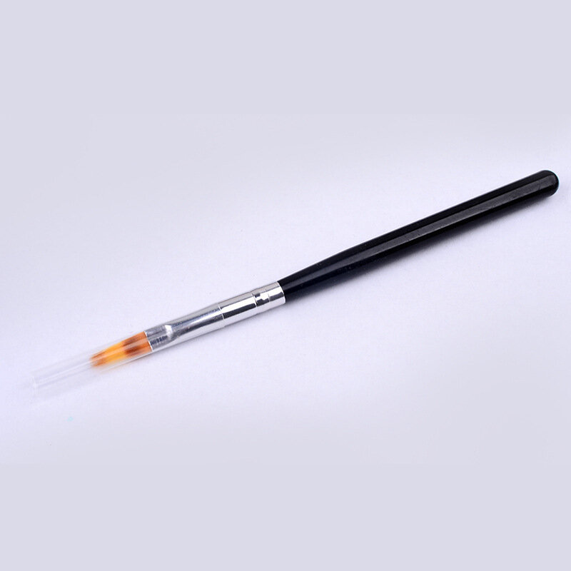 Moda unha arte gradiente escova caneta cabelo náilon uv gel polonês desenho pintura escovas macias punho de madeira transferência manicure ferramentas