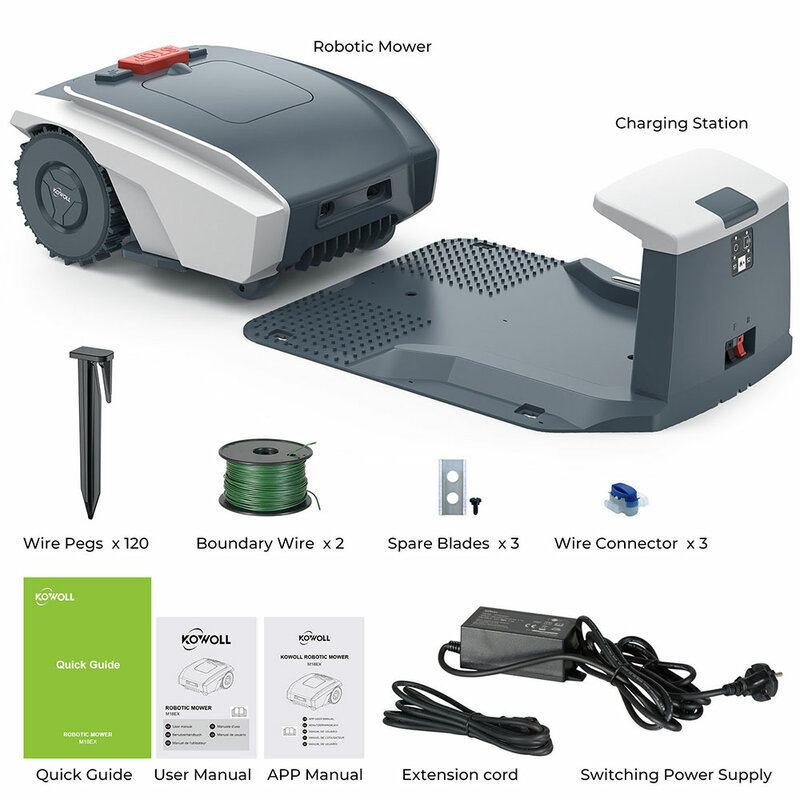 20 v5ah 100wh Lithium batterie Power automatischer Roboter Rasenmäher mit Docking station für 1500 m2 Smart App Control Innenhof