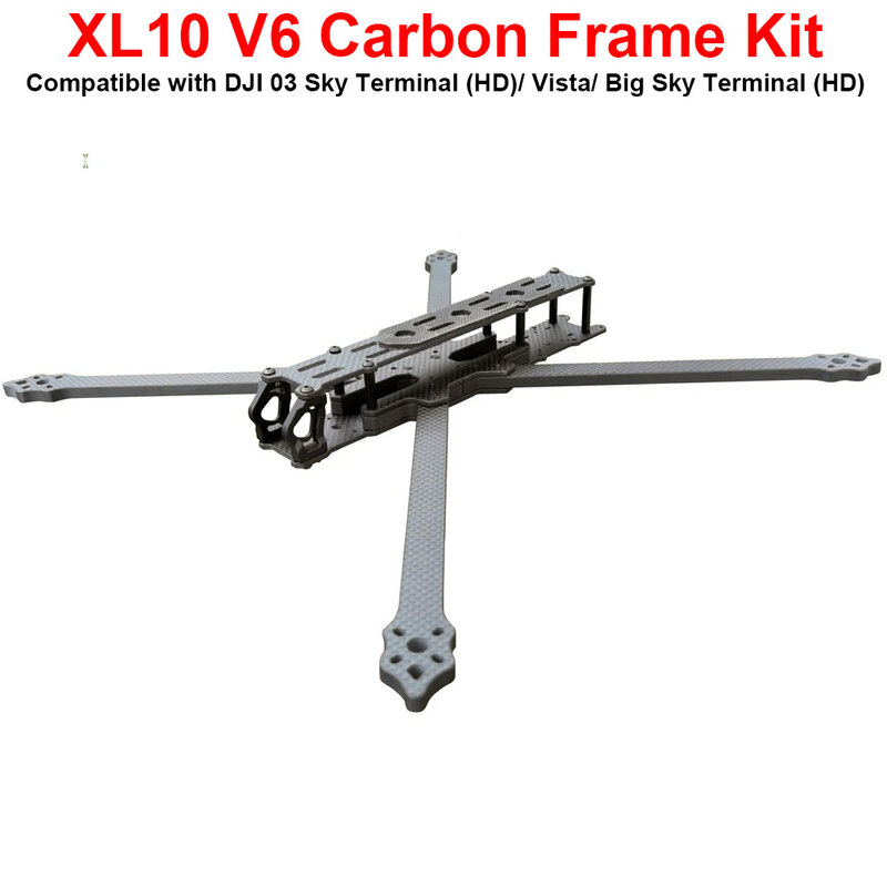 V6 XL10 10 ''420mm ระยะฐานล้อชุดเฟรมคาร์บอน True-X ที่ยาวนานที่สุดสำหรับโดรนอาร์ซี O3แอร์ยูนิต caddx vtx ifสุดยอด
